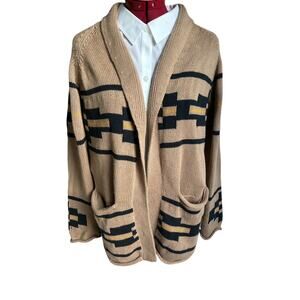 Pendleton Women’s Size Small Oversized 100% Cotton Rock Point Open Cardigan